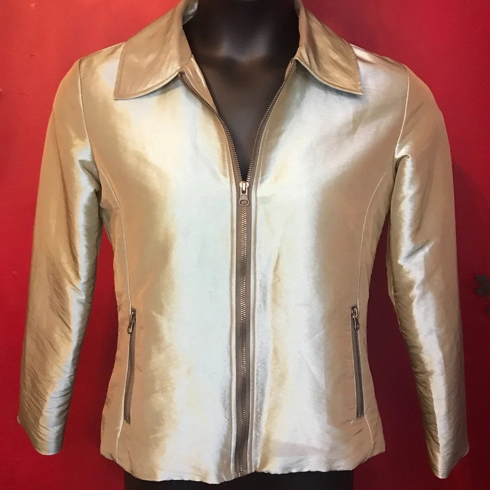 Chico's Iridescent Puffer Jacket Size 0